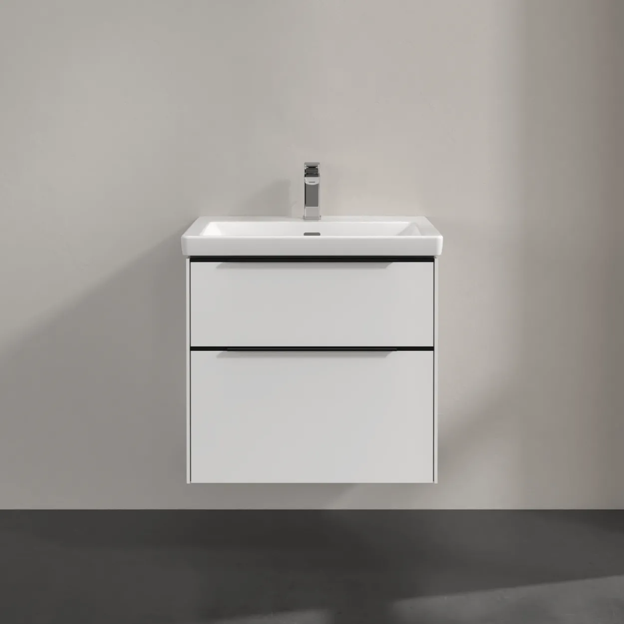 V&b subway 3.0 servantskap 62x57 pure white håndtak i volcano black