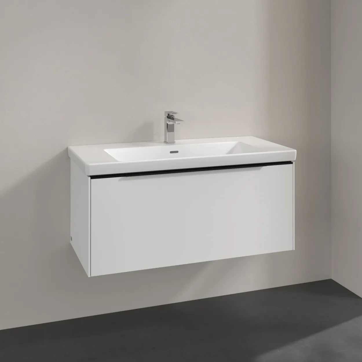 V&b subway 3.0 servantskap 97x42 pure white håndtak i volcano black