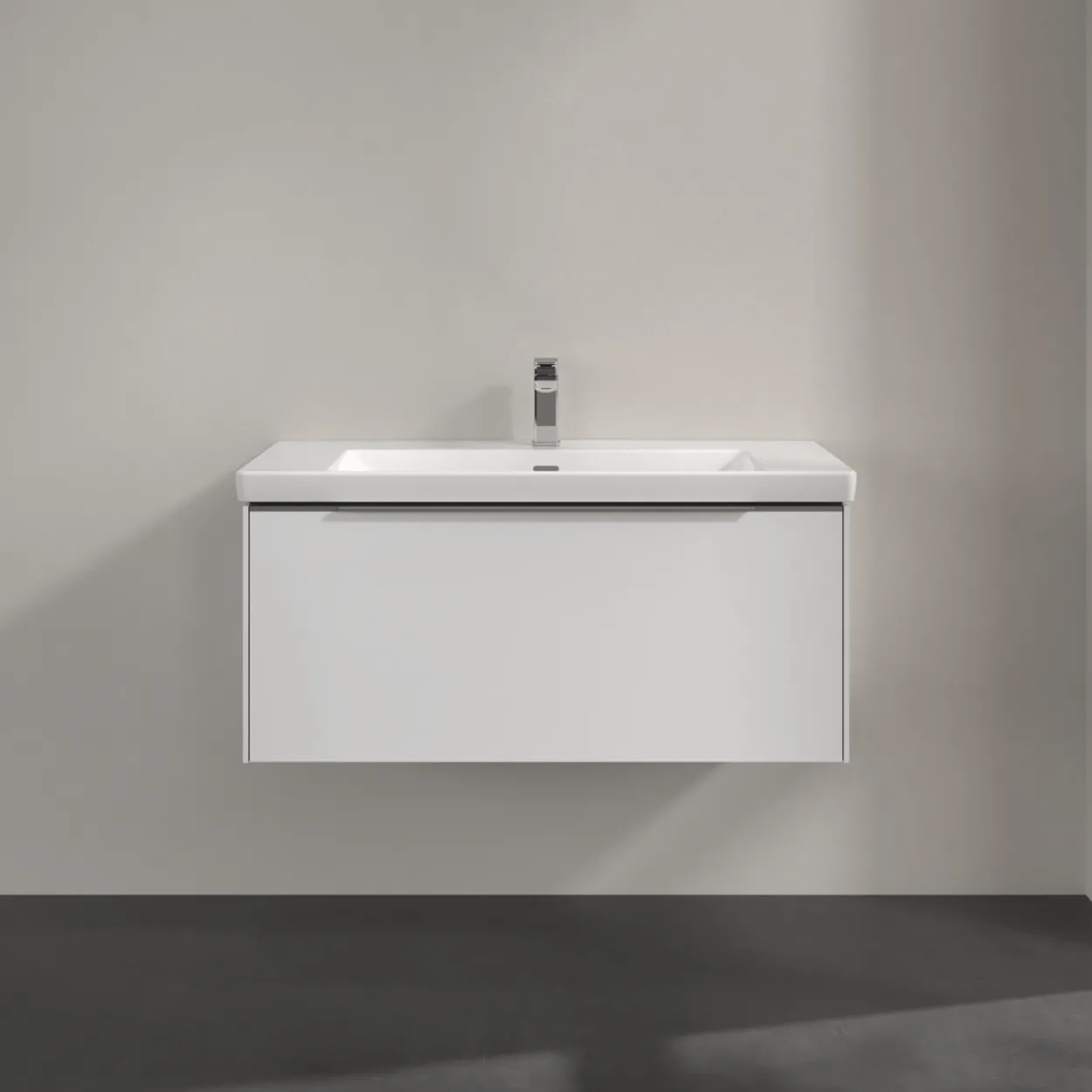 V&b subway 3.0 servantskap 97x42 pure white m/lys håndtak i krom