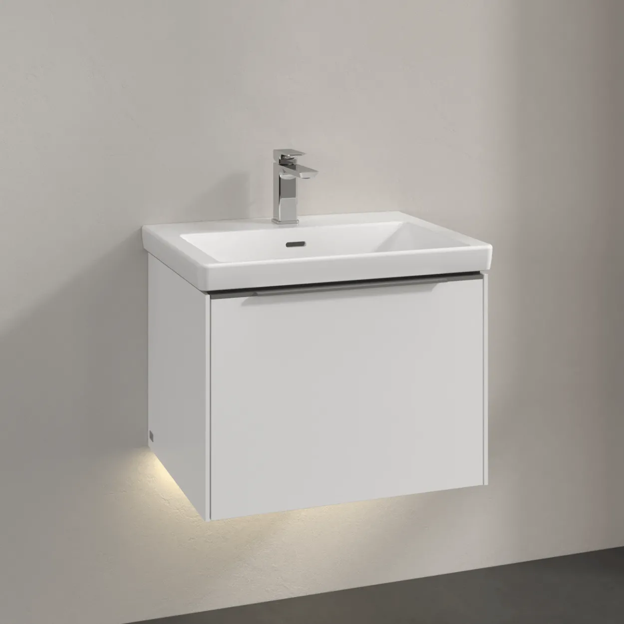 V&b subway 3.0 servantskap 57x42 pure white m/lys håndtak i krom