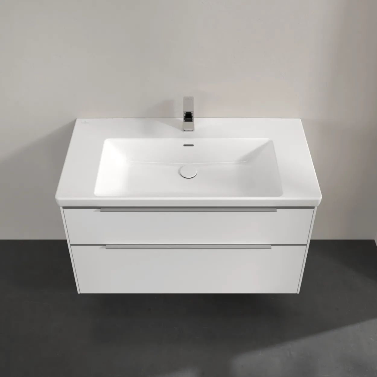 V&b subway 3.0 servantskap 97x57 pure white m/lys håndtak i krom
