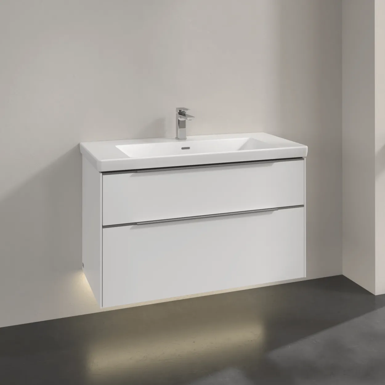 V&b subway 3.0 servantskap 97x57 pure white m/lys håndtak i krom