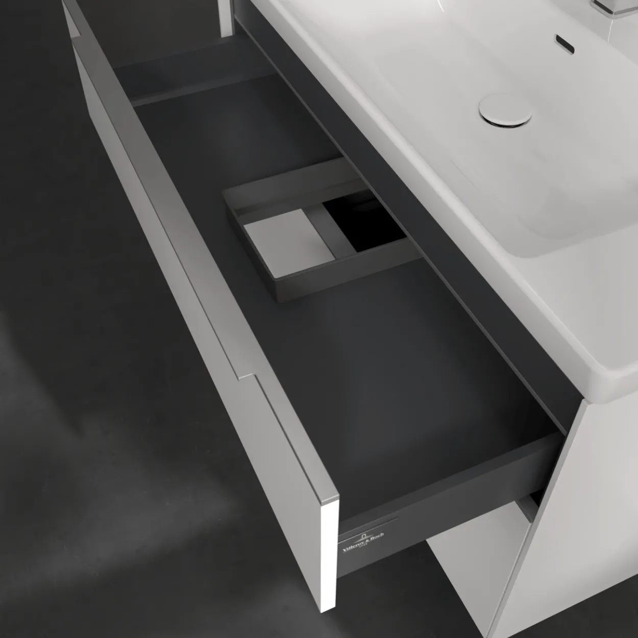 V&b subway 3.0 servantskap 97x57 pure white m/lys håndtak i krom