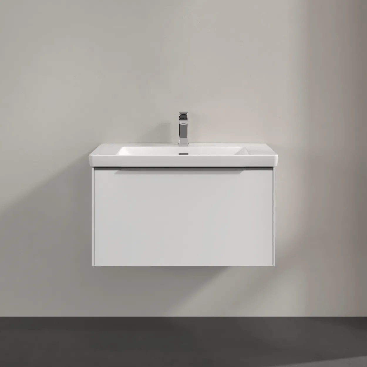 V&b subway 3.0 servantskap 77x42 pure white m/lys håndtak i krom