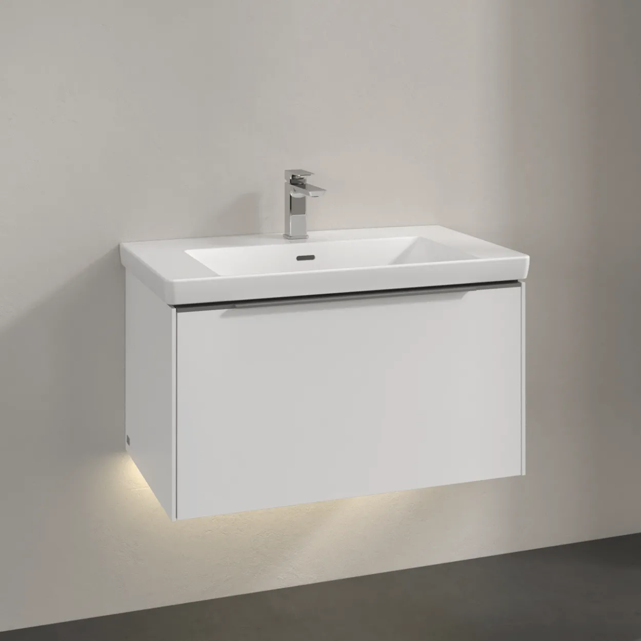 V&b subway 3.0 servantskap 77x42 pure white m/lys håndtak i krom
