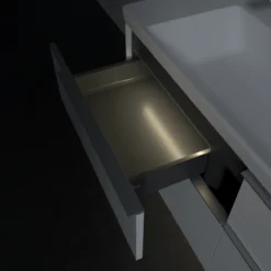 V&b subway 3.0 servantskap 127x57 pure white m/lys håndtak i krom