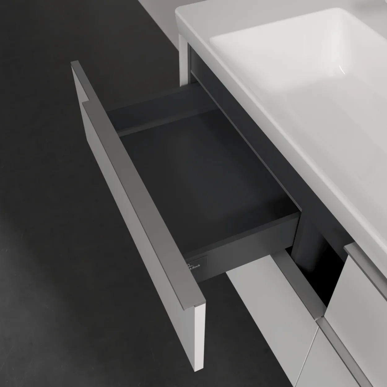 V&b subway 3.0 servantskap 127x57 pure white m/lys håndtak i krom