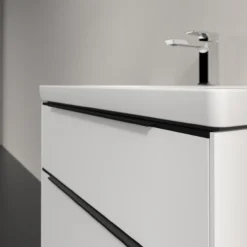 V&b subway 3.0 servantskap 77x57 pure white m/lys håndtak i volcano black