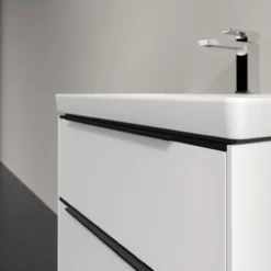 V&b subway 3.0 servantskap 62x57 pure white m/lys håndtak i volcano black