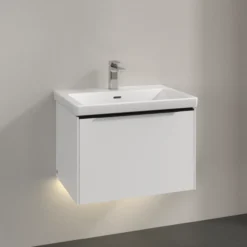 V&b subway 3.0 servantskap 66x42 pure white m/lys håndtak i volcano black