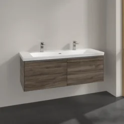 V&b subway 3.0 servantskap 127x42 stone oak håndtak i krom
