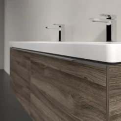 V&b subway 3.0 servantskap 127x42 stone oak håndtak i krom