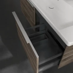 V&b subway 3.0 servantskap 127x42 stone oak håndtak i krom