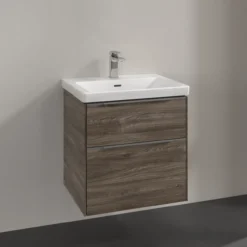 V&b subway 3.0 servantskap 57x47 stone oak håndtak i krom