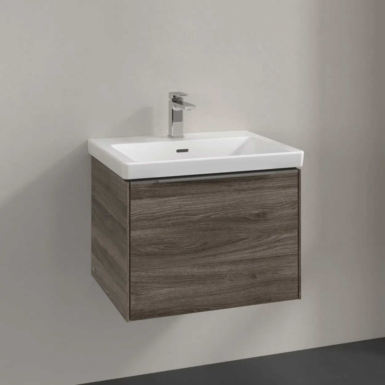 V&b subway 3.0 servantskap 57x42 stone oak håndtak i krom