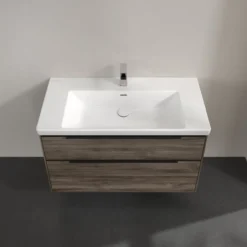V&b subway 3.0 servantskap 97x57 stone oak håndtak i volcano black