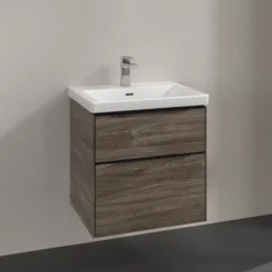 V&b subway 3.0 servantskap 57x47 stone oak håndtak i volcano black