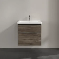 V&b subway 3.0 servantskap 62x57 stone oak håndtak i volcano black