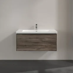V&b subway 3.0 servantskap 97x42 stone oak håndtak i volcano black