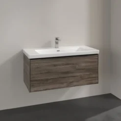 V&b subway 3.0 servantskap 97x42 stone oak håndtak i volcano black