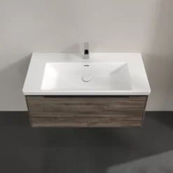 V&b subway 3.0 servantskap 97x42 stone oak håndtak i volcano black