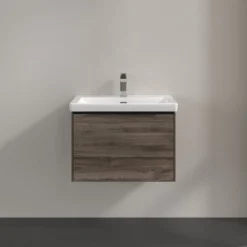 V&b subway 3.0 servantskap 66x42 stone oak håndtak i volcano black