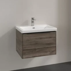 V&b subway 3.0 servantskap 66x42 stone oak håndtak i volcano black