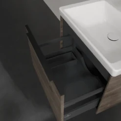 V&b subway 3.0 servantskap 57x42 stone oak håndtak i volcano black