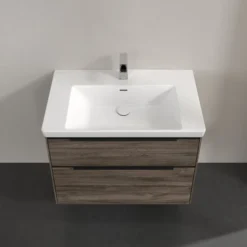 V&b subway 3.0 servantskap 77x57 stone oak håndtak i volcano black