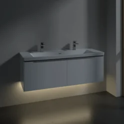 V&b subway 3.0 servantskap 127x42 stone oak m/lys håndtak i krom