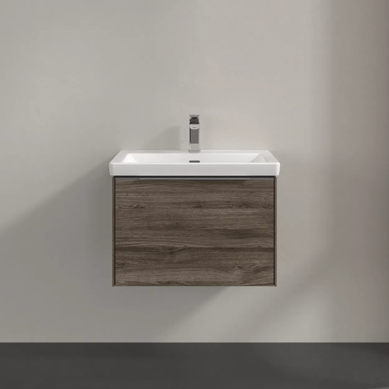 V&b subway 3.0 servantskap 66x42 stone oak m/lys håndtak i krom