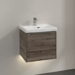 V&b subway 3.0 servantskap 47x42 stone oak m/lys håndtak i krom