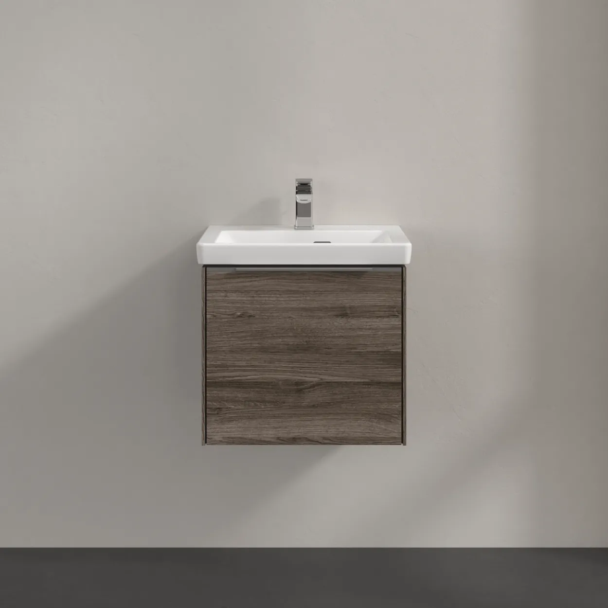 V&b subway 3.0 servantskap 47x42 stone oak m/lys håndtak i krom