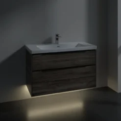 V&b subway 3.0 servantskap 97x57 stone oak m/lys håndtak i volcano black
