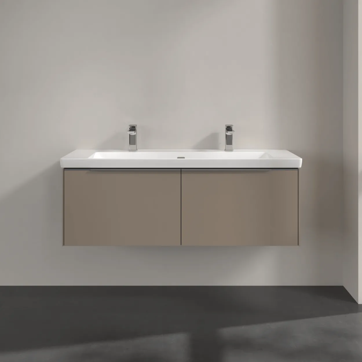 V&b subway 3.0 servantskap 127x42 taupe håndtak i krom