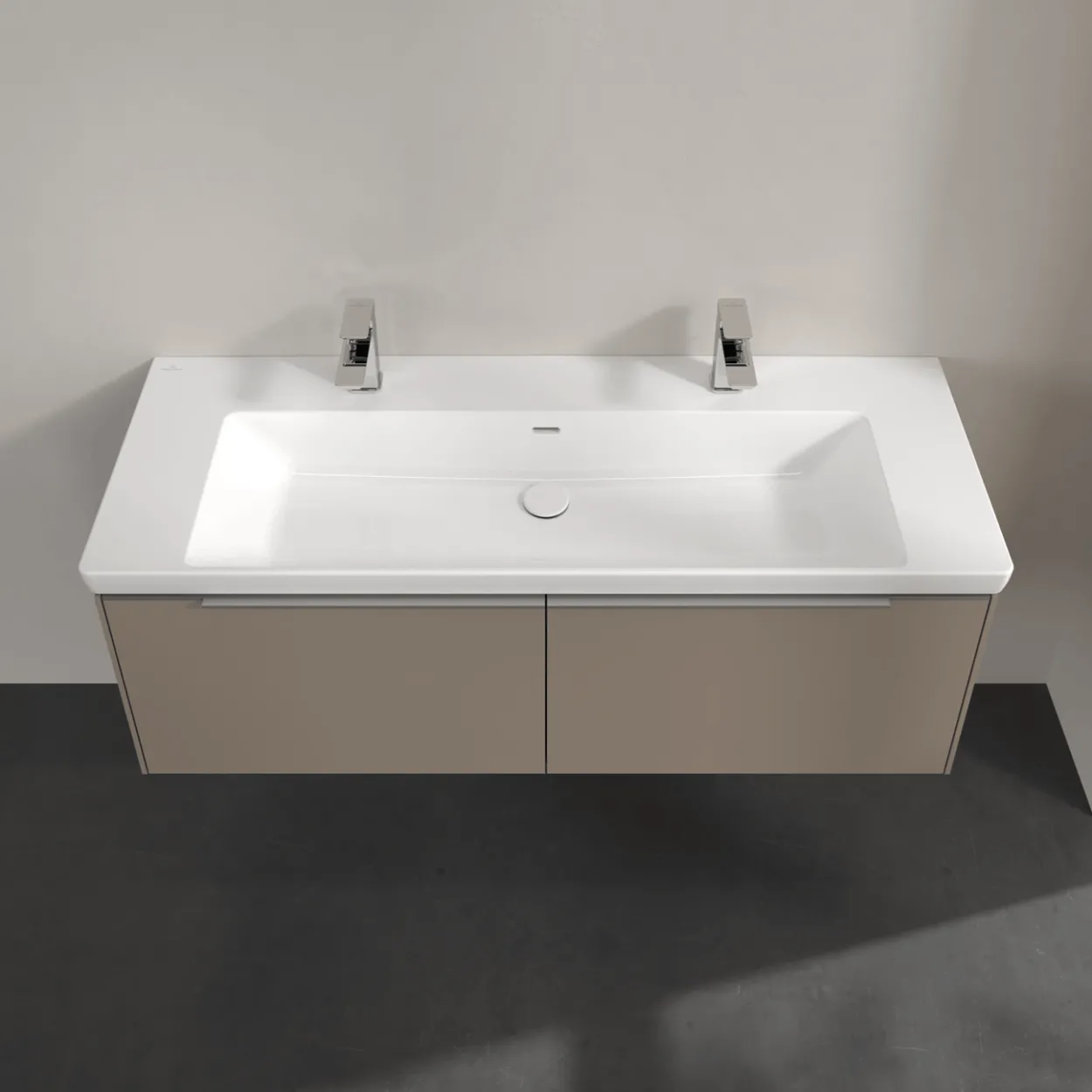 V&b subway 3.0 servantskap 127x42 taupe håndtak i krom