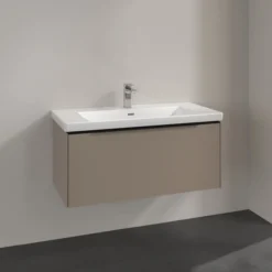 V&b subway 3.0 servantskap 97x42 taupe håndtak i volcano black