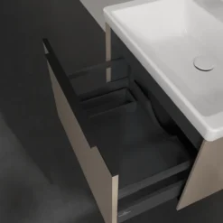 V&b subway 3.0 servantskap 66x42 taupe håndtak i volcano black