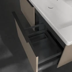 V&b subway 3.0 servantskap 127x42 taupe håndtak i volcano black