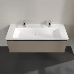 V&b subway 3.0 servantskap 127x42 taupe håndtak i volcano black