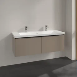 V&b subway 3.0 servantskap 127x42 taupe håndtak i volcano black