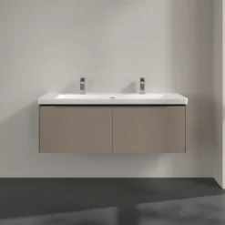V&b subway 3.0 servantskap 127x42 taupe håndtak i volcano black