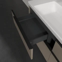 V&b subway 3.0 servantskap 127x57 taupe håndtak i volcano black