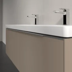 V&b subway 3.0 servantskap 127x42 taupe m/lys håndtak i krom