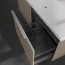 V&b subway 3.0 servantskap 127x42 taupe m/lys håndtak i krom