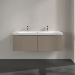V&b subway 3.0 servantskap 127x42 taupe m/lys håndtak i krom