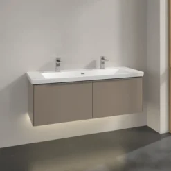 V&b subway 3.0 servantskap 127x42 taupe m/lys håndtak i krom