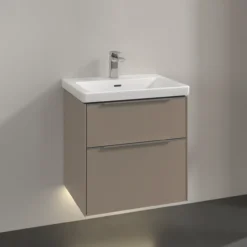 V&b subway 3.0 servantskap 57x47 taupe m/lys håndtak i krom