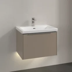 V&b subway 3.0 servantskap 66x42 taupe m/lys håndtak i krom