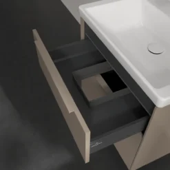 V&b subway 3.0 servantskap 62x57 taupe m/lys håndtak i møbelets farge